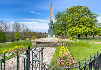 Wide view of historical Bromley War Memorial on Martin's Hill, of those who served the King of...