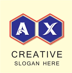 Fototapeta premium AX Box Letter Logo Concept
