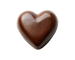 Heart of chocolate isolated on transparent background
