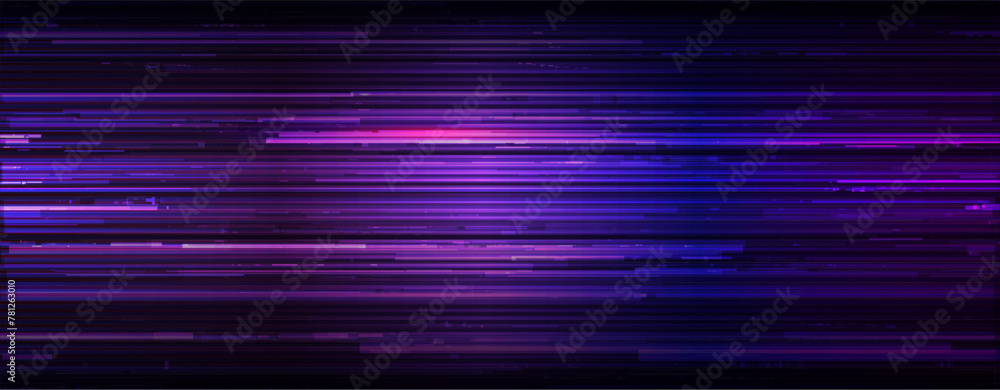 Poster glitch background. abstract noise effect, error video damage, stylized data corrupted lines. vector 