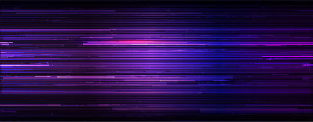 Glitch Background. Abstract Noise Effect, Error Video Damage, Stylized Data Corrupted Lines. Vector illustration.