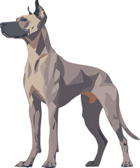 Thai Ridgeback dog adorable art vector illustration	