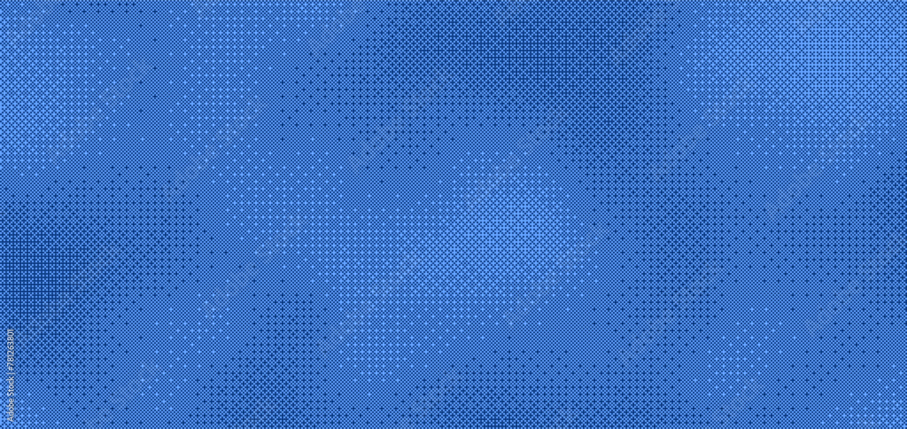 Poster Pixel Art Dither Ocean Texture. Bitmap 8-bit Style Noise Pixel Art Background. Vector Illustration. Vintage Retro Console Game Pixel Background.