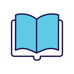 book icon with white background vector stock illustration