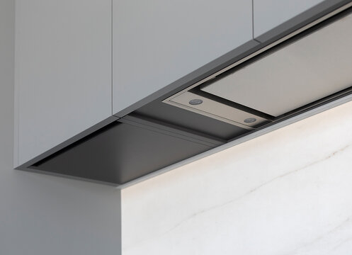 Modern kitchen extractor hood in a minimalist design