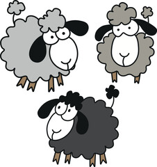Vector sheep illustration