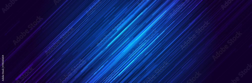 Leinwandbilder Abstract Blue Data Flowing Lines. Speed Lines Lights Graphics. Futuristic Linear Backdrop Design. Technology, Big Data, Science Theme Template.