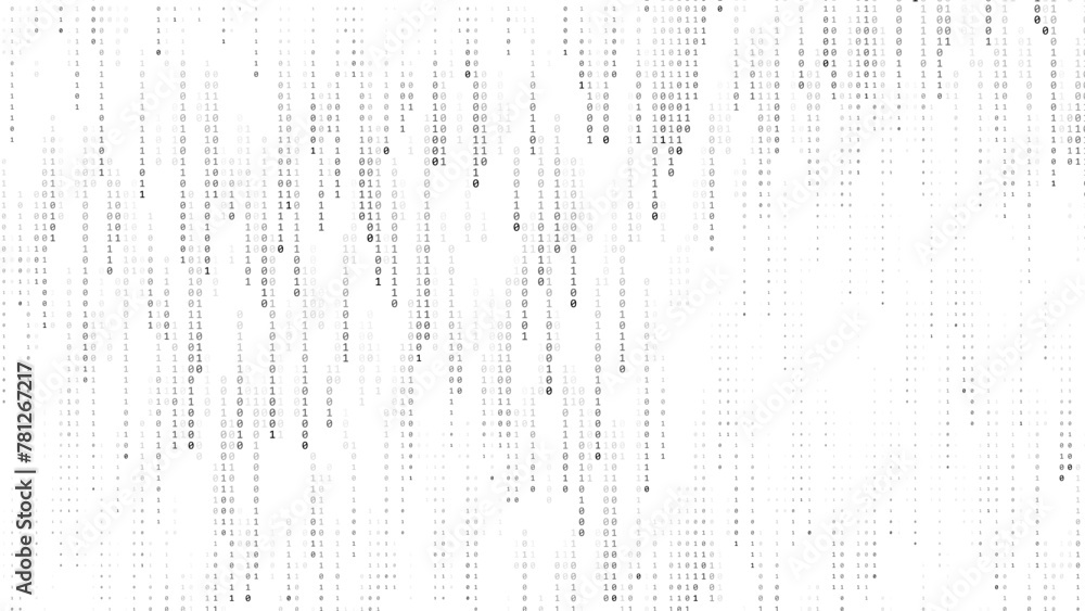 Fototapete Abstract Matrix Technology Background. Binary Computer Code. Programming, Coding, Hacker Concept. Binary Numbers 0 and 1 Falling. Vector Illustration. Sci-fi Background.