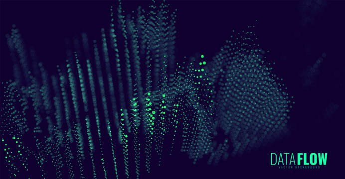 Abstract Big Data Analytics DataViz. Business Graph Visualization. Business Statistics Math Data Background. Block Chain Network Connections Concept. Point Cloud Network. Vector Illustration.