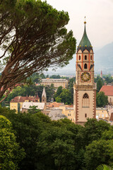 View of Merano city in South Tirol - obrazy, fototapety, plakaty