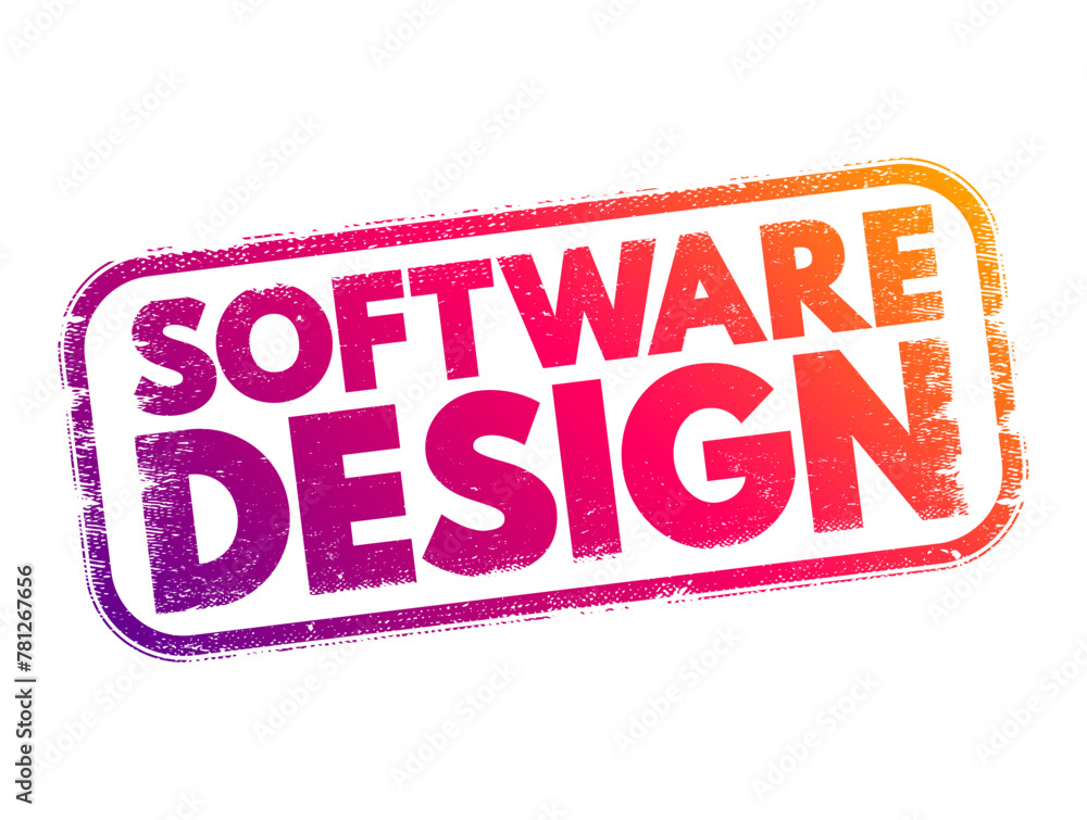 Poster software design - process by which an agent creates a specification of a software artifact intended 