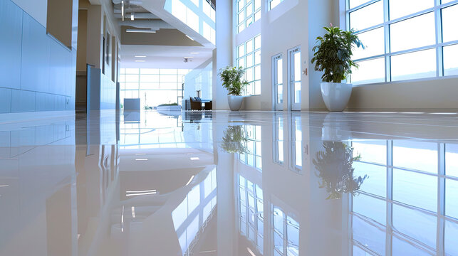 Epoxy and waxed floor