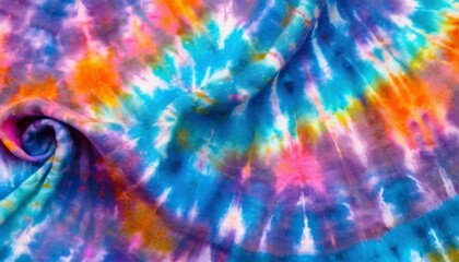 abstract tie dye multicolor fabric cloth boho pattern texture for background or groovy wedding card sale flyer 60s 70s poster kid tie dye diy backdrop modern watercolor wet brush fabrics art - obrazy, fototapety, plakaty