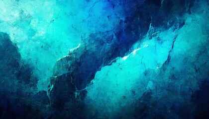 abstract fractal colorful blue aquamarine cerulean mint azure marbled stone wall concete cement...