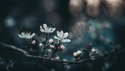 beautiful blurred spring background nature with blooming glade trees - obrazy, fototapety, plakaty