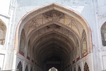 Chhatta Chowk market inside the Red Fort complex. UNESCO World Heritage Site