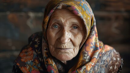 old looking woman, romanian