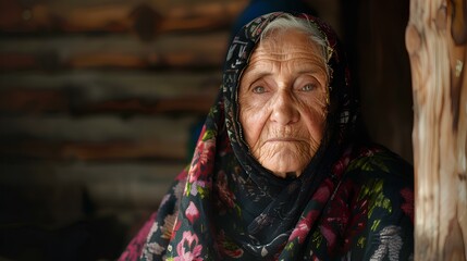 old looking woman, romanian