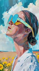 Fototapeta premium Artistic Vision Glasses Original Perception