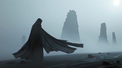 Ghostly Figure Flowing Robes