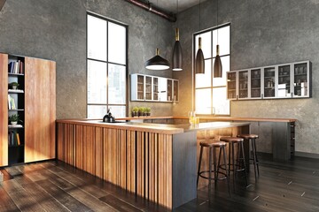 modern kitchen interior - 781273266