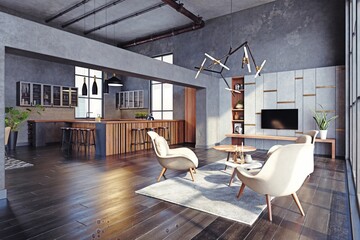 modern living interior - 781273871