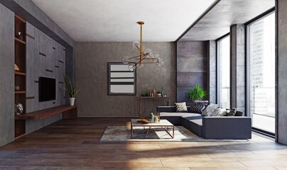 modern apartment interior. - 781274415