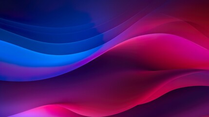 The image displays an abstract waves pattern featuring a gradient of blue to red giving it a vibrant and modern look