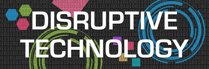 Disruptive Technology Dark Colorful Digital Technology Background 