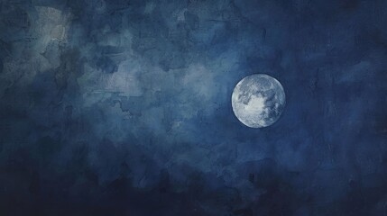 A textured night sky with a moon background on watercolor paper