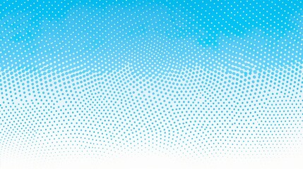 The image captures a beautiful blue dot pattern descending on a plain white background, creating an optical illusion