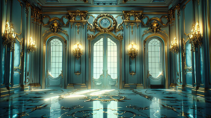 Sophisticated Classical Interior with Elegant Furnishings and Luxurious Architectural Details, Offering Timeless Style and Comfort