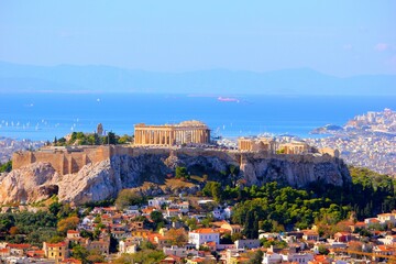Acropolis Athens - Greece - View of the historical site on the hill