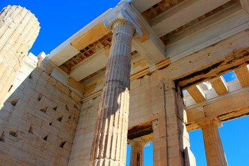 Acropolis Athens - Greece - the columns of the great monument