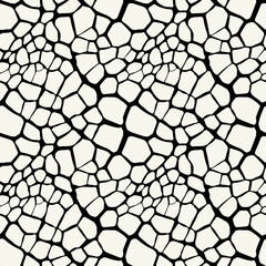Vector seamless pattern. Abstract animal skin texture. Monochrome spotted surface. Creative spotty background. Monochrome scattered spots. Can be used as swatch in Illustrator.