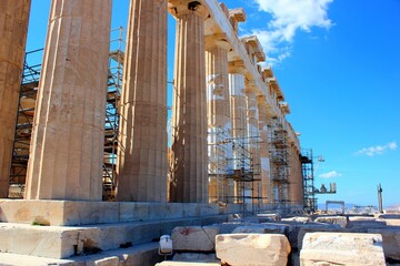Acropolis Athens - Greece - the columns of the great monument