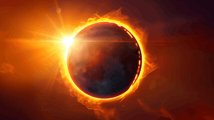 a solar eclipse is shown in the sky