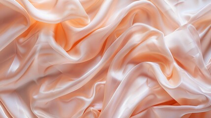 silk fabric background, silk texture, color of the year PANTONE 13-1023 Peach Fuzz