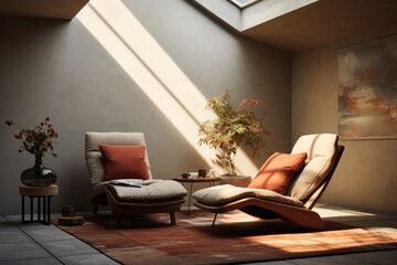 Designer armchairs: comfortable furniture for stylish attic spaces