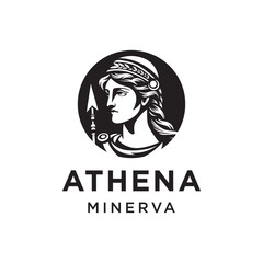 Athena Minerva Woman Mythology Ancient Greek God Goddes Logo m