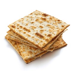 Fototapeta premium Matzah isolated on white background