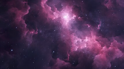 Stunning visual of purple and pink nebula clouds scattered across the galaxy, perfect for a backdrop