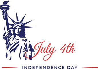 Happy 4th of July Independence Day, United States, since 1776, Independence day USA banner template. 4th of July celebration poster template. Fourth of July vector illustration. Happy Fourth of July