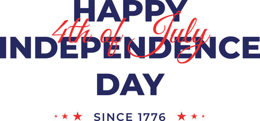 Happy 4th of July Independence Day, United States, since 1776, Independence day USA banner template. 4th of July celebration poster template. Fourth of July vector illustration. Happy Fourth of July