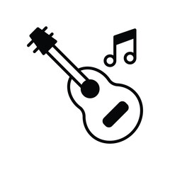 music class icon with white background vector stock illustration
