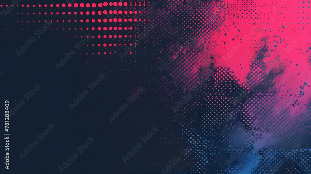 Aufkleber moder sport backdrop, dots halftone in two color pattern gradient grunge texture background