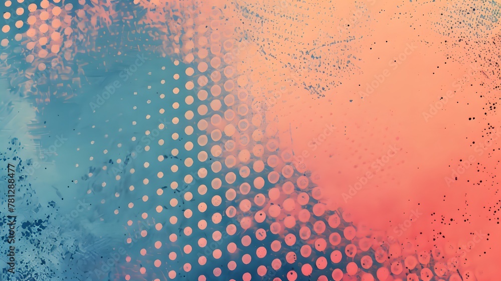 Poster moder sport backdrop, dots halftone in two color pattern gradient grunge texture background