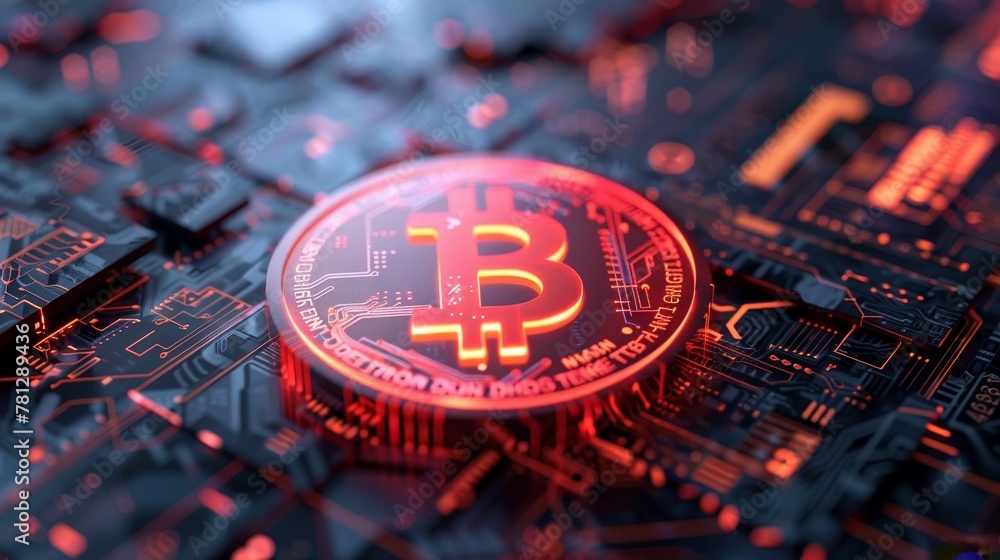 Poster symbol of a digital currency in the future. 3d representation of chinese yuan.