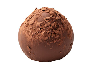 Chocolate Truffle isolated on transparent png background. Generative ai