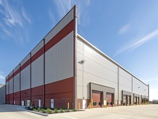 Obraz premium Large industrial and commercial cold-rolled steel buildings